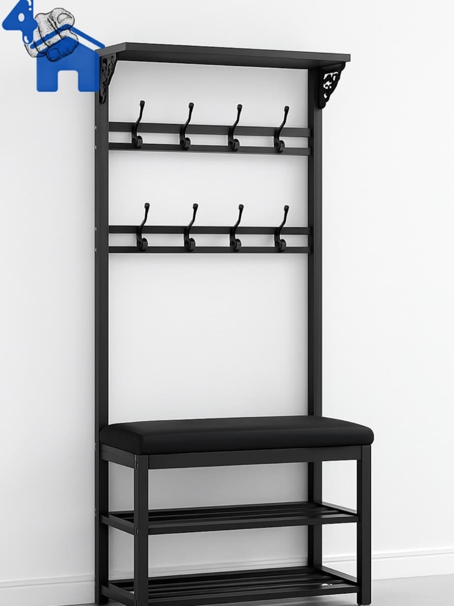 4-in-1 Compact Entryway Hall Tree with Shoe Bench — photo 1 of 6