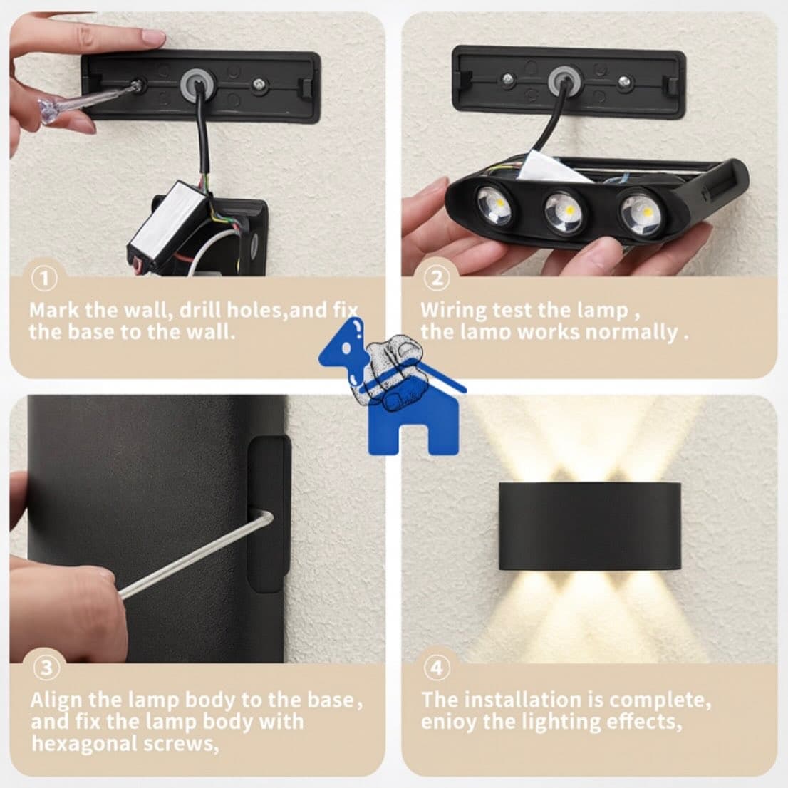 8W Modern LED Wall Light - IP65 Waterproof — photo 9 of 9