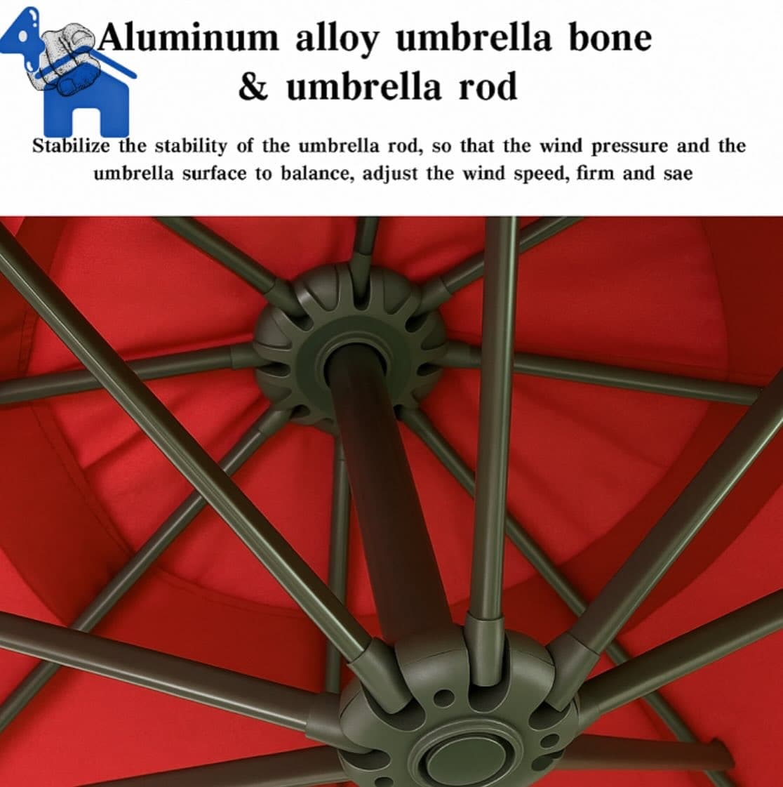 Cantilever Patio Umbrella 2.7m (9ft) — photo 7 of 7