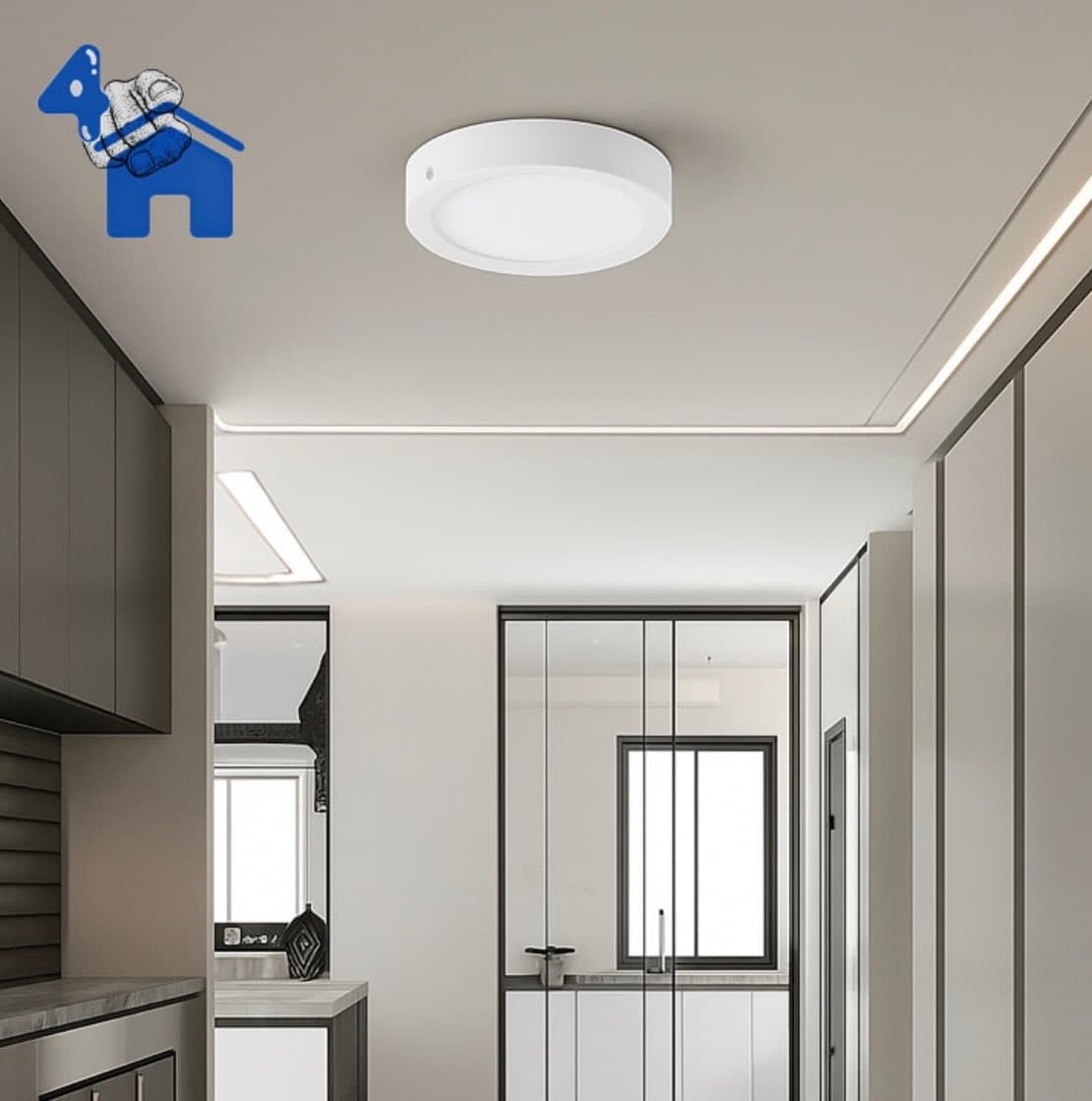 18W 8" Round Surface-Mounted LED Ceiling Light — photo 3 of 8