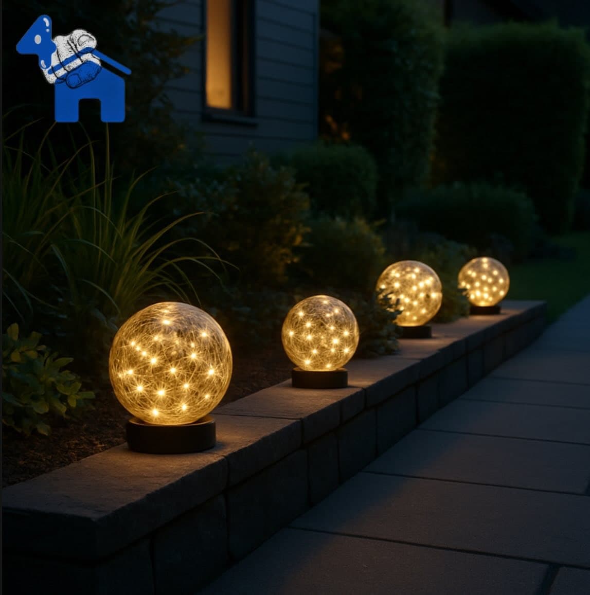 Cracked Glass Globe Solar LED Light — photo 3 of 5
