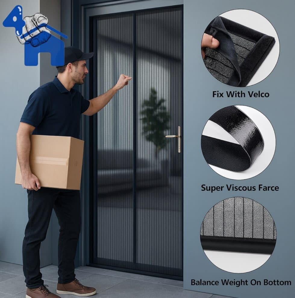 Magnetic Screen Door with Velcro & Magnetic Seal — photo 3 of 5
