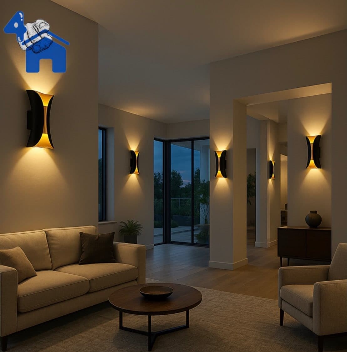 Modern Curved LED Wall Light - 10W Up & Down Sconce — photo 7 of 13