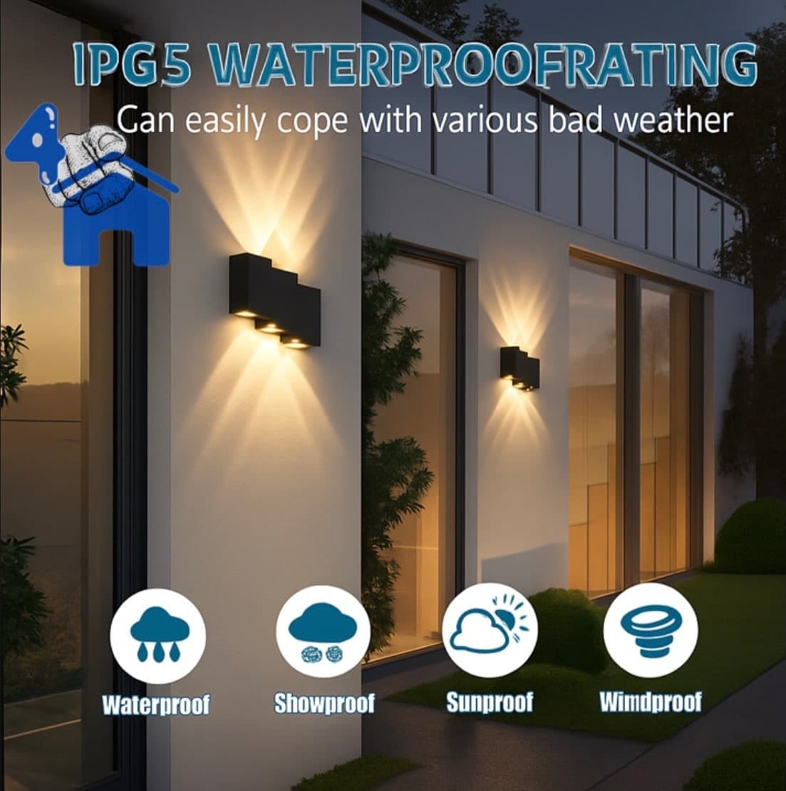 Modern Outdoor LED Wall Light - 12W IP65 Step Design — photo 3 of 6