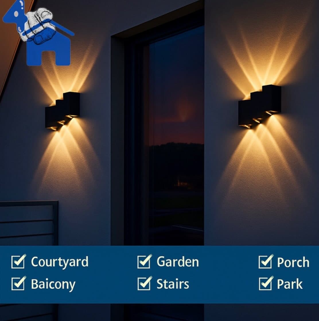 Modern Outdoor LED Wall Light - 12W IP65 Step Design — photo 6 of 6