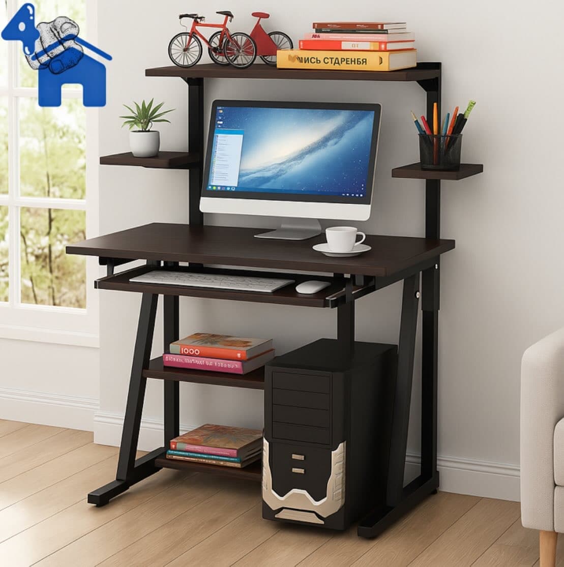 Modern Wooden Computer / Office Desk — photo 4 of 4