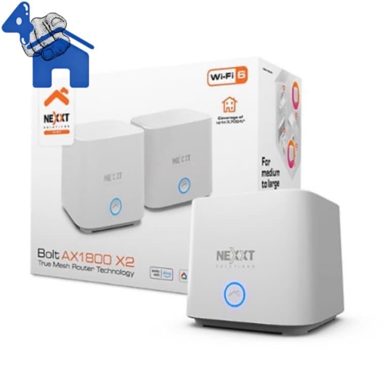Nexxt Solutions Bolt AX1800 True Mesh Wi-Fi System (2-Node Pack)