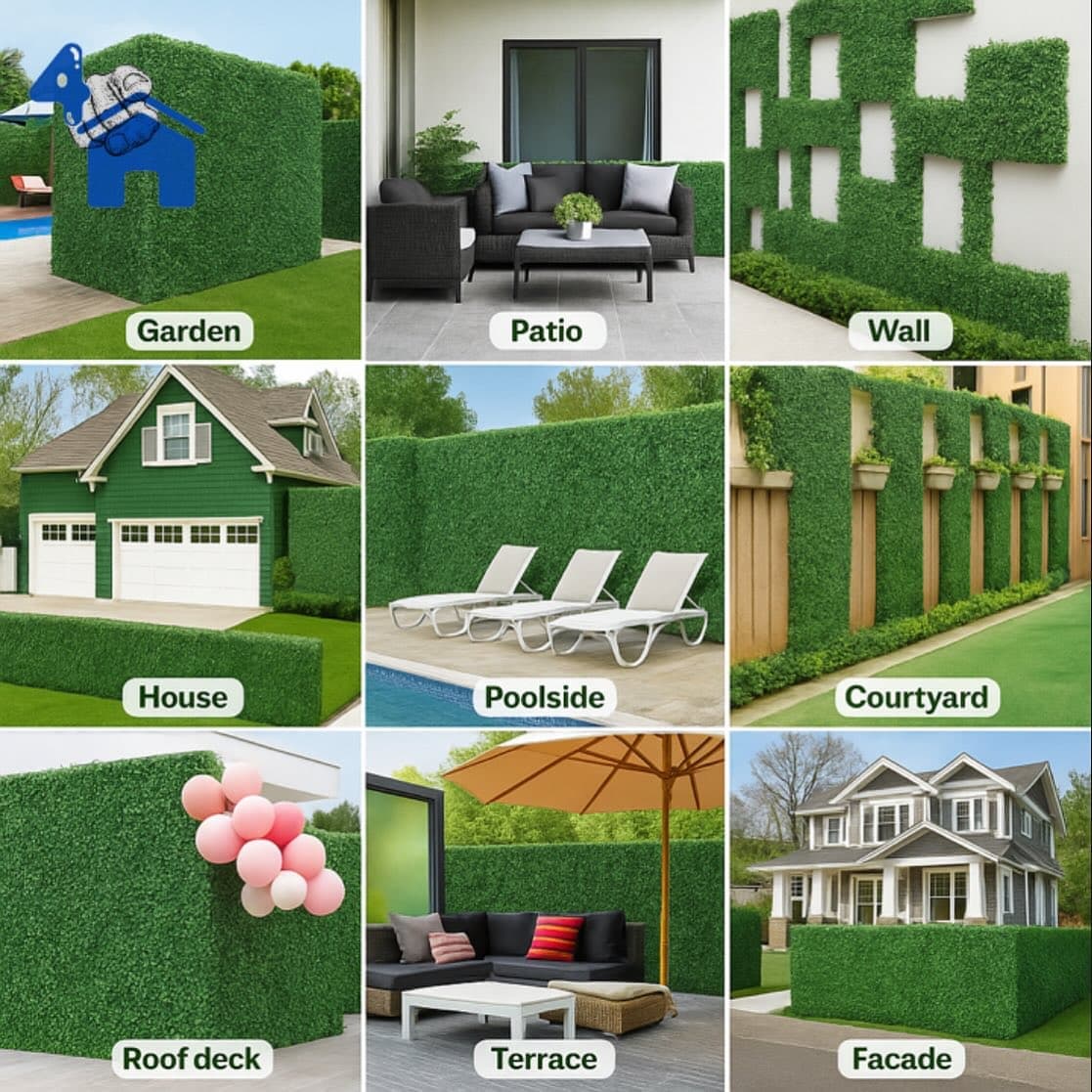 Premium Artificial Greenery Panels 40x60cm — photo 6 of 6