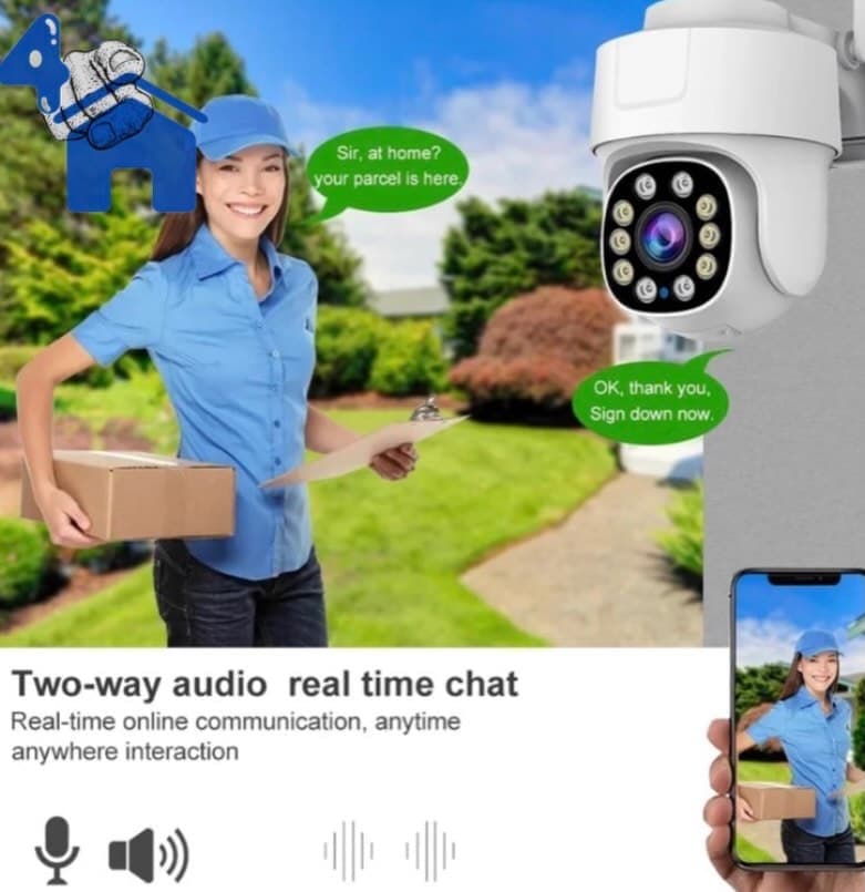 Tuya Wi-Fi 3MP PTZ Smart Camera with Auto-Tracking, Audio and Night Vision — photo 6 of 7