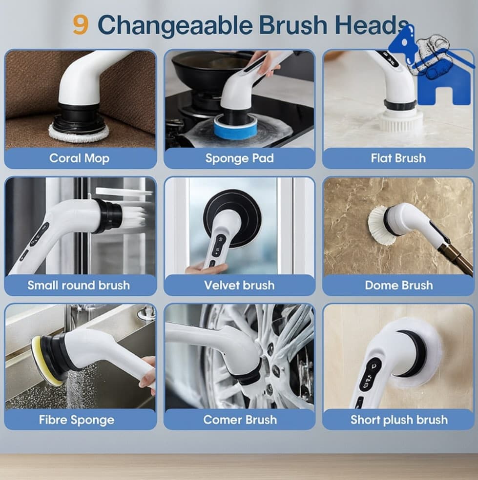 Upgraded Electric Spin Scrubber (9 Brush Heads) — photo 3 of 9